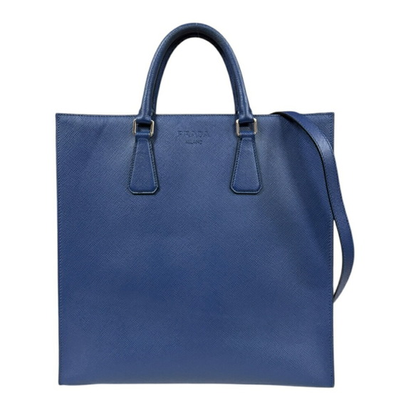 PRADA Blue Leather Shoulder Bag - Picture 1 of 15